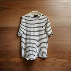 Polo Ralph Lauren Classic MENS Striped T-shirt Embroidered Logo White MENS XL